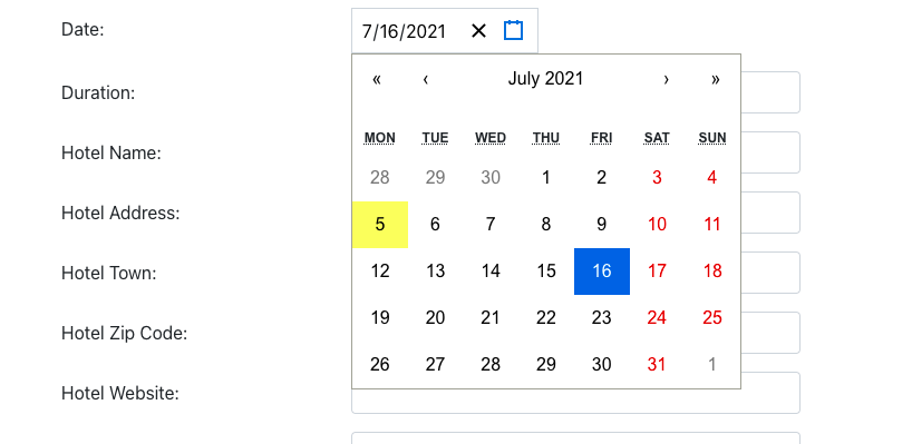 DatePicker